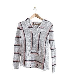 Aritzia TNA Baja Beach Hoodie Gray Black Pink Women's XS Cotton